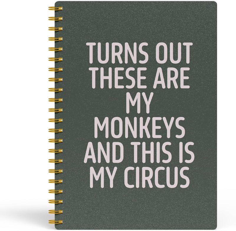 EKGJW Funny Notebooks for Work, Green Aesthetic Journal, Funny Boss Day Gifts, Boss Gifts for Men Women, Funny Gifts for Boss, Boss Office Decor, Spiral Notebook 5.5x8.3 Inch - Image 1